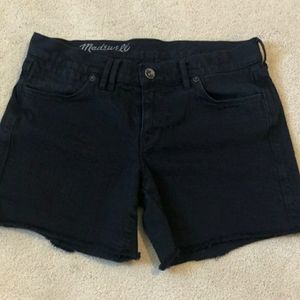 Madewell Black Denim Shorts - size 26